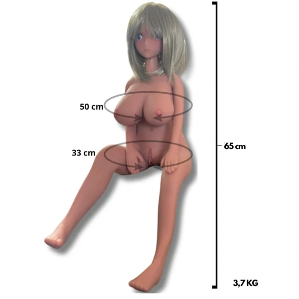 Boneca Sexual Corpo Articulável Cyberskin Ânus Vagina e Seio
