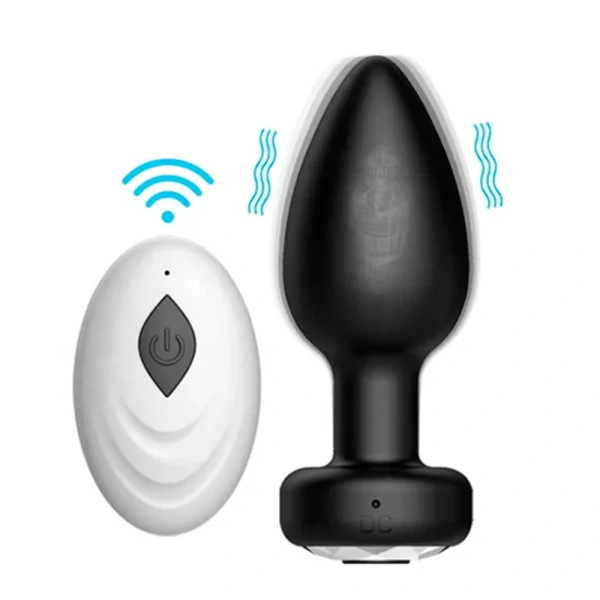 Plug Anal em Silicone - Vibrador Estimulador e Controle Remoto