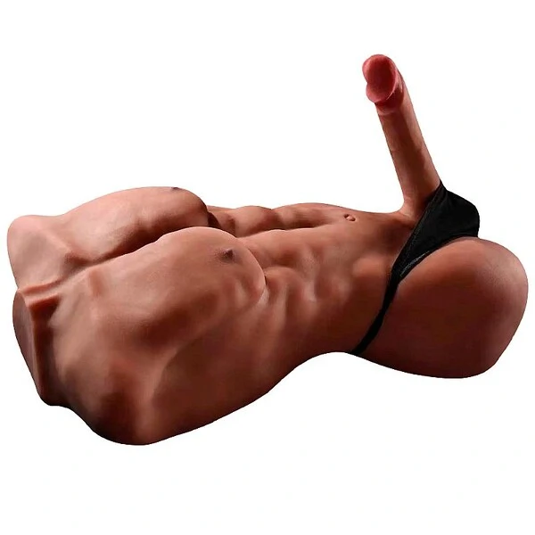 Boneco Sexual Masturbador Homem Meio Corpo Em Cyberskin Grande Ânus Moreno