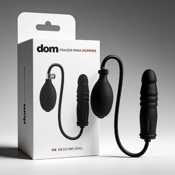 Dildo H8 Inflável em Silicone com Bomba Manual com Controle de Pressão