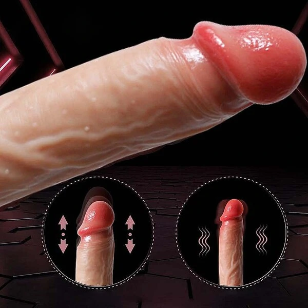 Pênis Realístico Silicone Líquido Com Vai E Vem Aquecimento