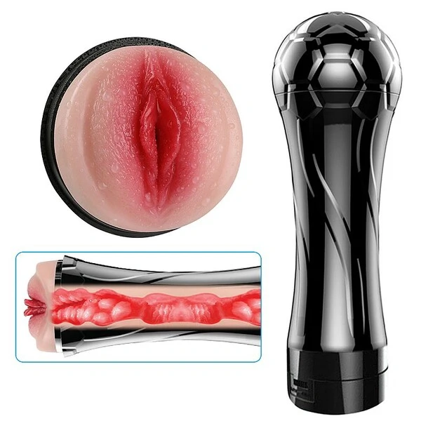 Masturbador Discreto Formato de Taça Vagina com Vibração e Ventosa