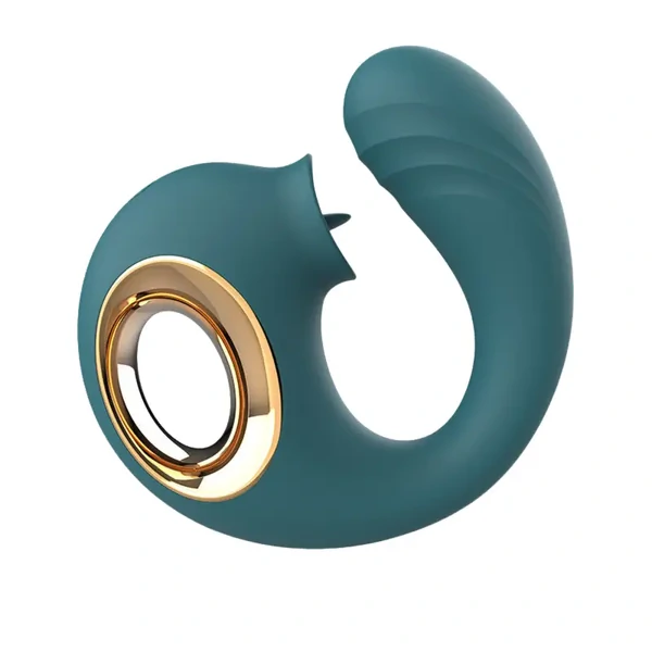 Vibrador com Estimulador de Clitóris e Ponto G Toque Aveludado Silicone Macio