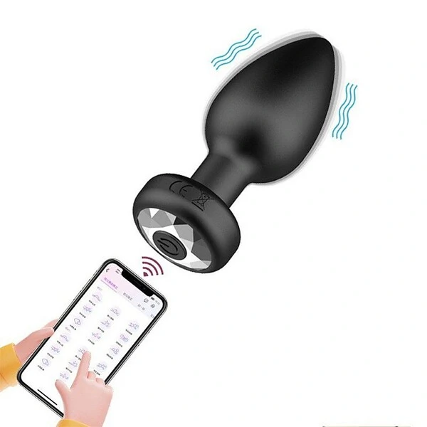 Plug Anal Com Vibro Controle Via Aplicativo Longa Distância