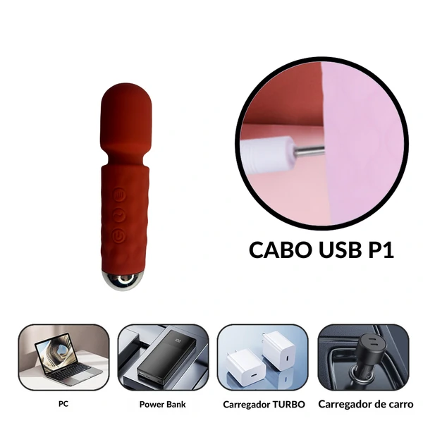Mini Massageador Varinha Mágica com Toque Suave
