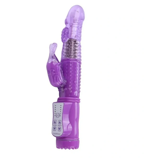 Vibrador Rotativo à Pilha Estimulador Rabbit Vai e Vem