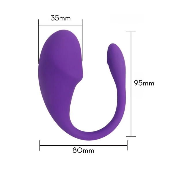 Vibrador de Casal em Formato de Glande por Aplicativo