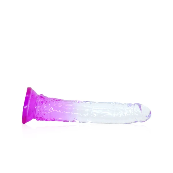 Prótese Peniana Silicone Transparente Flexível com Ventosa