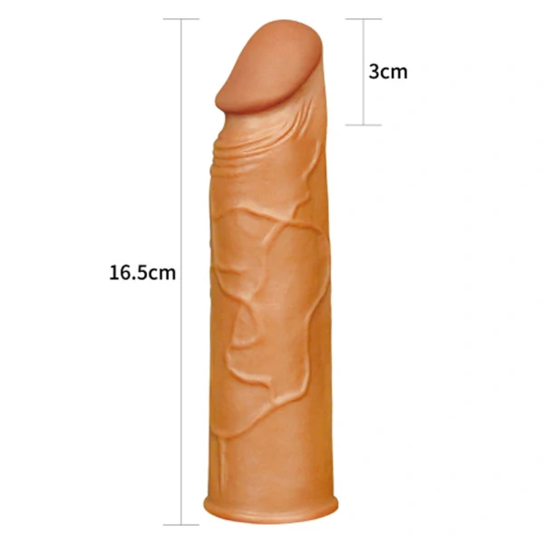 Capa Peniana com Extensor de 2,5 cm Pleasure X-Tender 17 cm x 3,5 cm