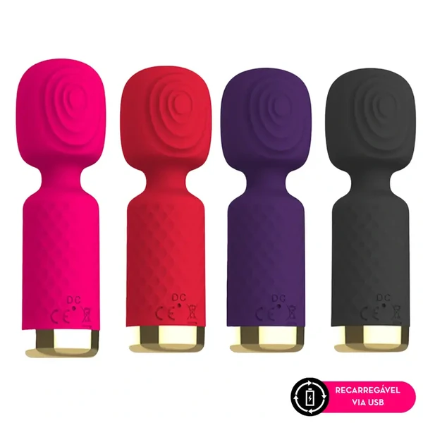 Mini Vibrador Massageador Multivelocidade com Toque Aveludado