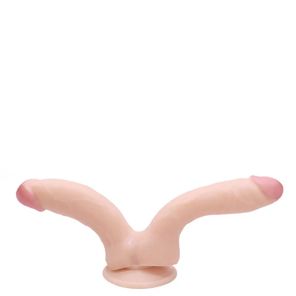 Pênis Dupla Penetração Texturizado com Ventosa - Good Vibe Toys