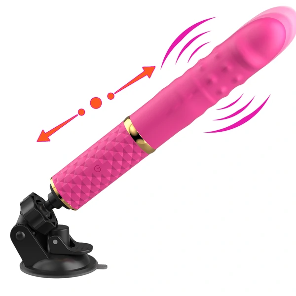 Mini Vibrador Vai e Vem com Ventosa Super Macio Controlado por Aplicativo