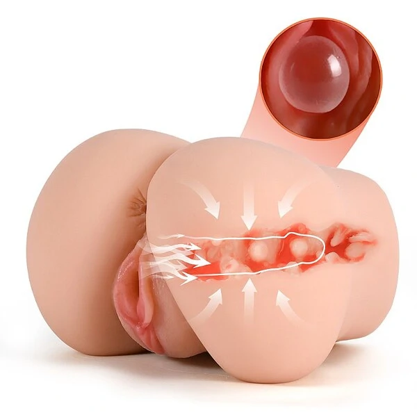 Bunda com Vagina e Ânus Vibrador com Simulador de Hímen com Sangue