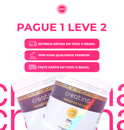 FotoCreatina 300MG 100% Pura - Compre 1 e Leve 2 Grátis