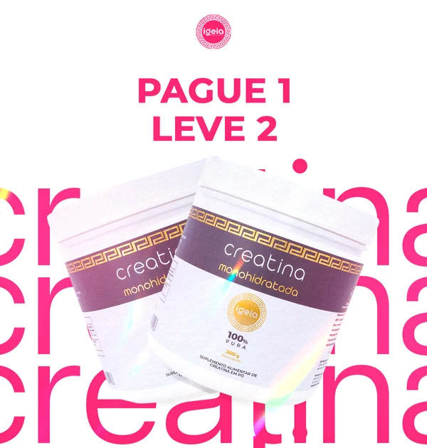 Creatina 300MG 100% Pura - Compre 1 e Leve 2 Grátis