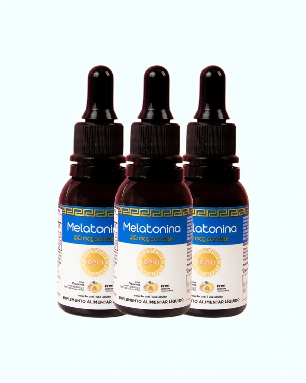 Melatonina em gotas 30ml - 3x – Tratamento 3 meses.