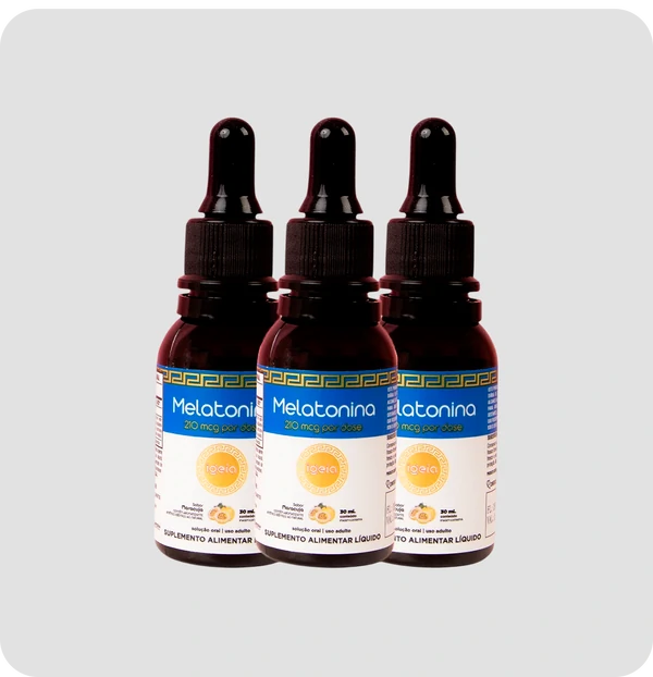 Melatonina em gotas 30ml - 3x – Tratamento 3 meses.