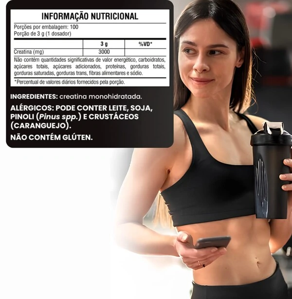 Creatina Monohidratada - 300g 100% pura
