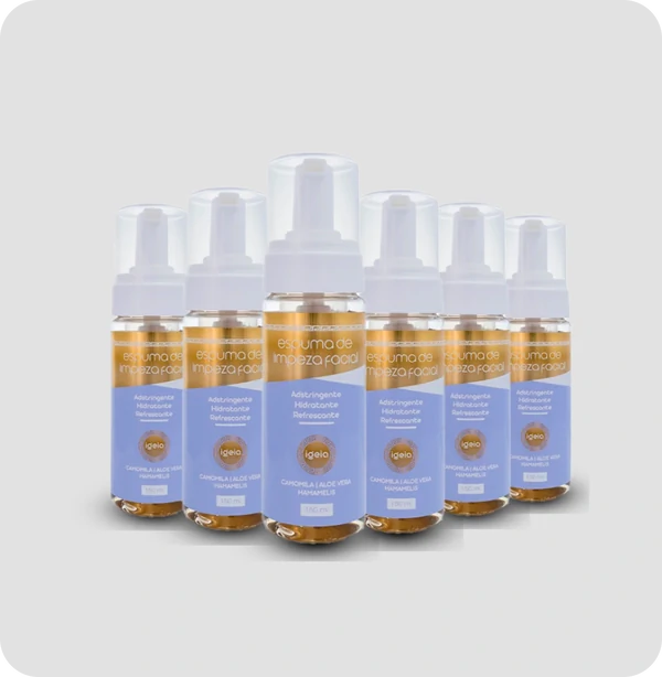 Kit 6 - Espuma de limpeza facial - 150ml