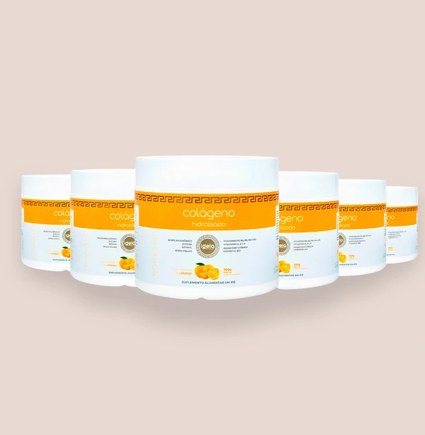 Kit 6 - Colágeno em pó 300g - Laranja
