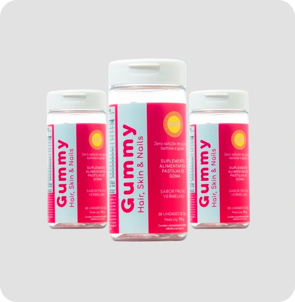 Kit 3 – Gummy Hair, Skin & Nails 30 Unidades
