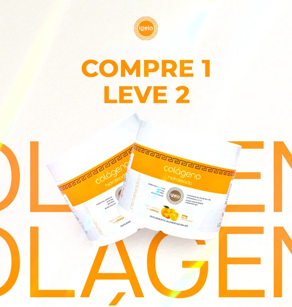 COMPRE 1 E LEVE 2 | Colágeno em pó 300g - Laranja
