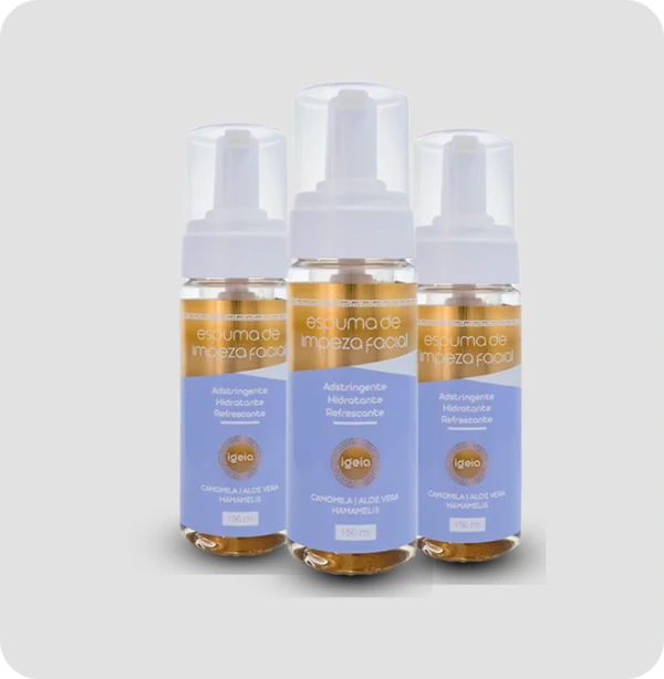 Kit 3 - Espuma de limpeza facial - 150ml