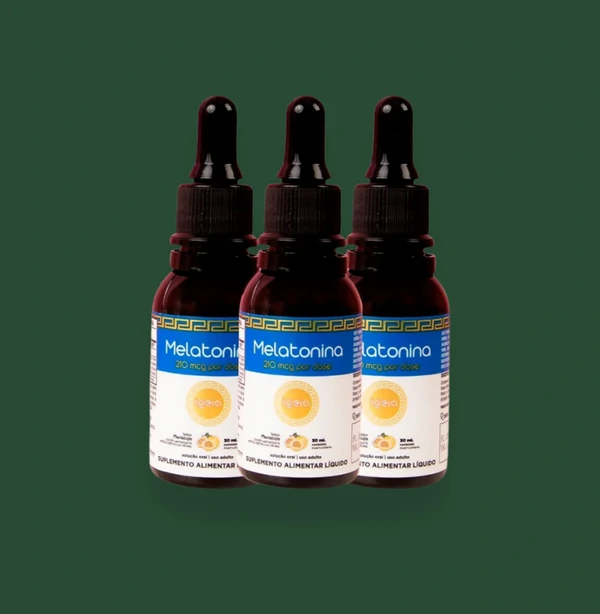 Melatonina em gotas 30ml - 3x – Tratamento 3 meses.