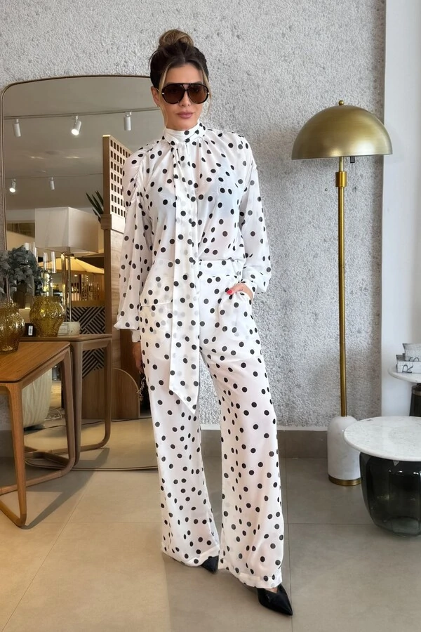 Blusa Faixa Poá Sabrina