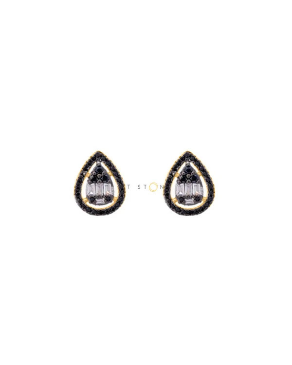Brinco Gota Astrid Black and White
