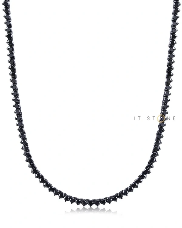Colar Riviera 3 Garras Slim Negra 38cm
