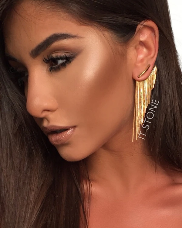 Look Isadora Ear Cuff New Fringe Gold