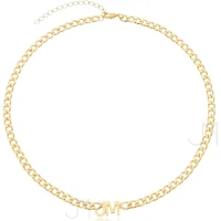 Colar Choker Grumet Inicial - Sob Encomenda
