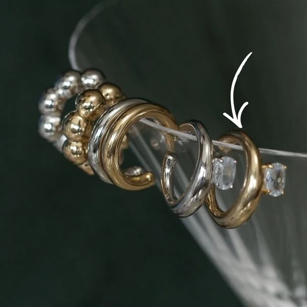 Piercing de Encaixe Glow Zircônia Premium - Dourado