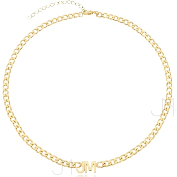 Colar Choker Grumet Inicial - Sob Encomenda