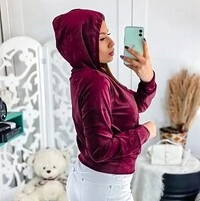 Jaqueta Bomber Tecido Plush Veludo Estilosa Manga Comprida Ziper Frontal Confortavel