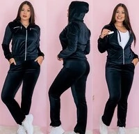 Conjunto Blusa e Calça Pantalona Tecido Veludo Com Detalhe Com Bolso Zíper funcional ENVIO IMEDIATO