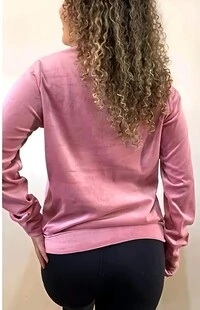 Jaqueta Bomber Tecido Plush Veludo Estilosa Manga Comprida Ziper Frontal Confortavel