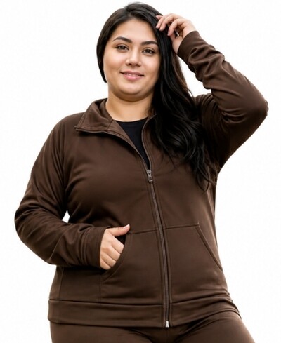 Foto Conjunto Blusa e Calça Pantalona Tecido Veludo Com Detalhe Com Bolso Zíper funcional ENVIO IMEDIATO