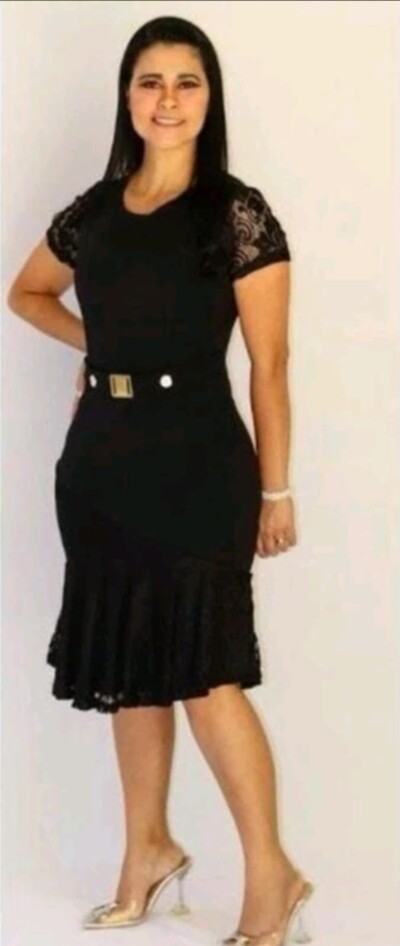 FotoVestido Renda En Tecido Creppe Promoção Tamanho Unico