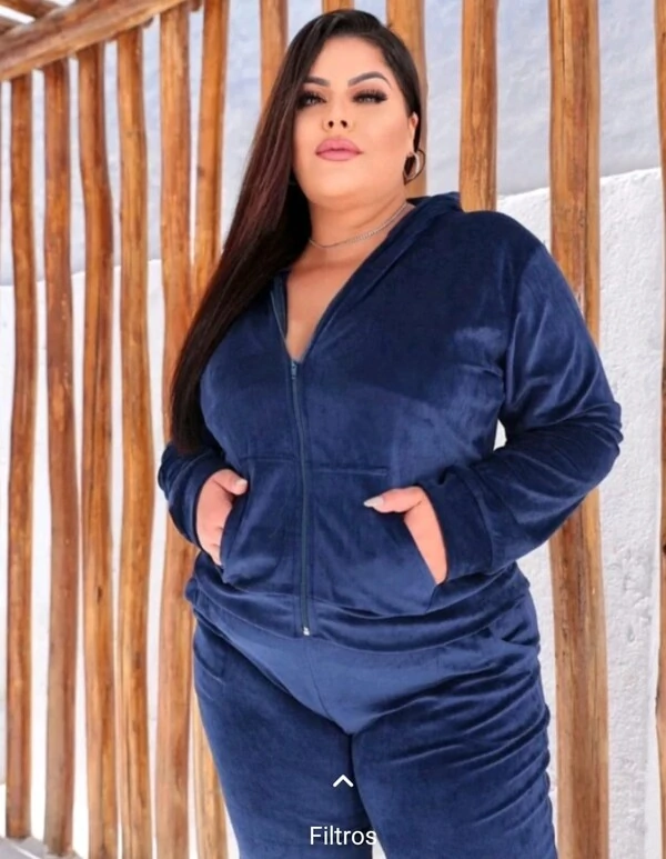 Conjunto Femenino Plush Blusa E Calsa. Tecido Veludo plush HB-023 ENVIOM IMEDIATO