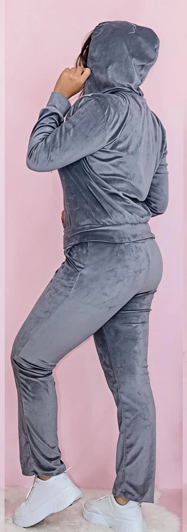 Conjunto Blusa e Calça Pantalona Tecido Veludo Com Detalhe Com Bolso Zíper funcional ENVIO IMEDIATO