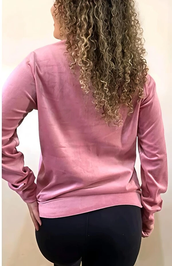 Jaqueta Bomber Tecido Plush Veludo Estilosa Manga Comprida Ziper Frontal Confortavel