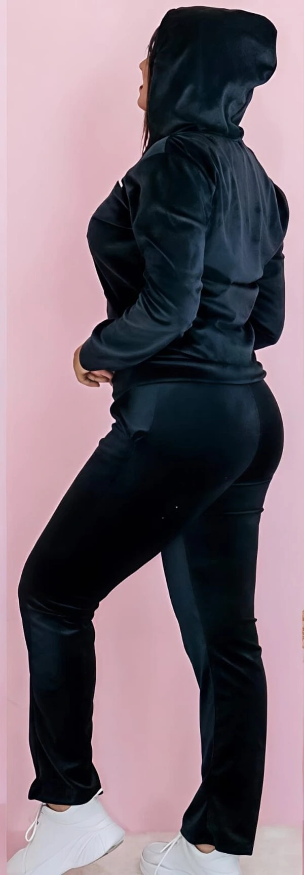 Conjunto Blusa e Calça Pantalona Tecido Veludo Com Detalhe Com Bolso Zíper funcional ENVIO IMEDIATO