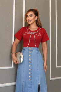 T-shirt Pedraria Laço