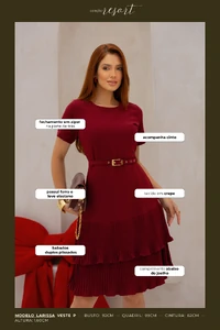 Vestido Plissado Camila