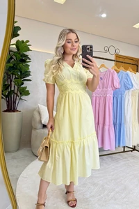 Vestido Bordado Midi Selena