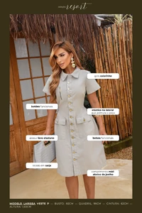 Vestido Sarja Poliana