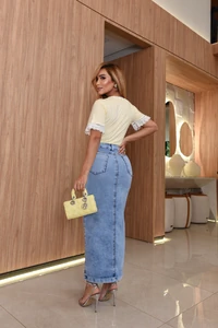 Saia Jeans Estela
