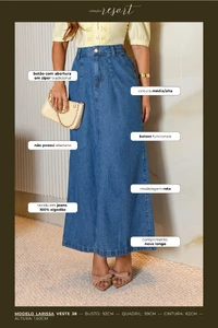 Saia Jeans Juliana